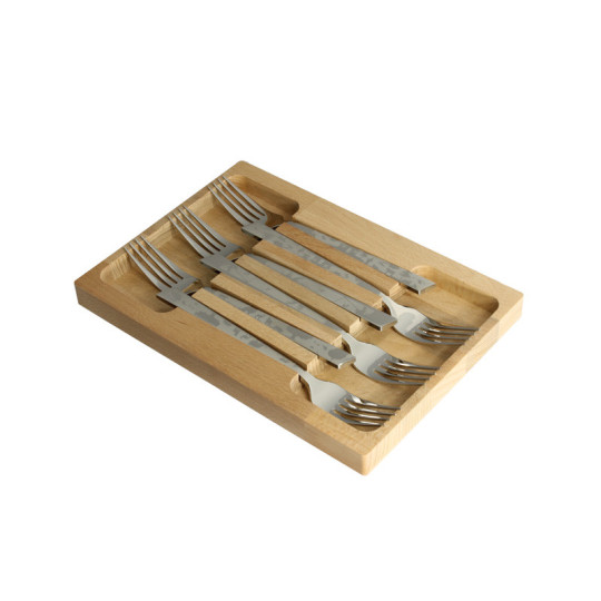 Roger Orfèvre Box of 6 forks "Décors paysages"