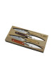 Roger Orfèvre Box of 4 or 6 Le Chalopin knives assorted wood handles