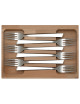 Roger Orfèvre Box of 6 stainless steel Jazz forks - 2 finishes