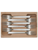Roger Orfèvre Box of 6 stainless steel Jazz forks - 2 finishes