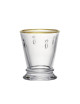 La Rochère Abeille 4 water glasses with gold rim