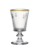 La Rochère Abeille 4 wine glasses with gold rim