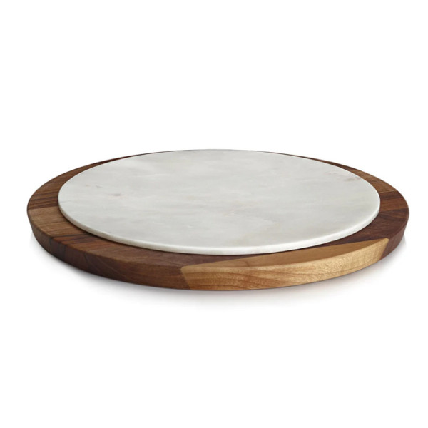 DEGRENNE centerpiece marble walnut wood