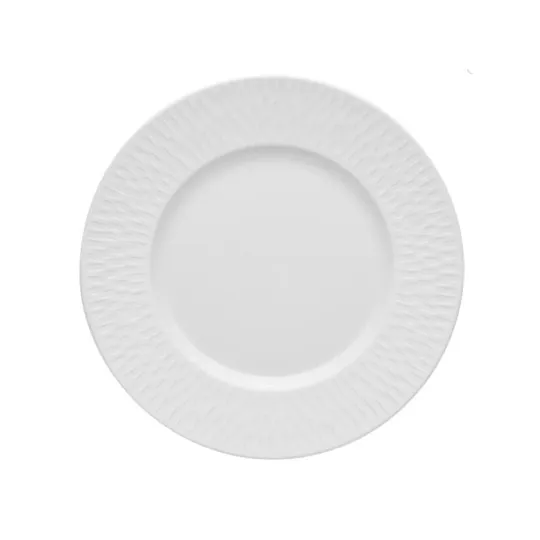 DEGRENNE 6 Boréale Satin Blanc plates - 6 sizes