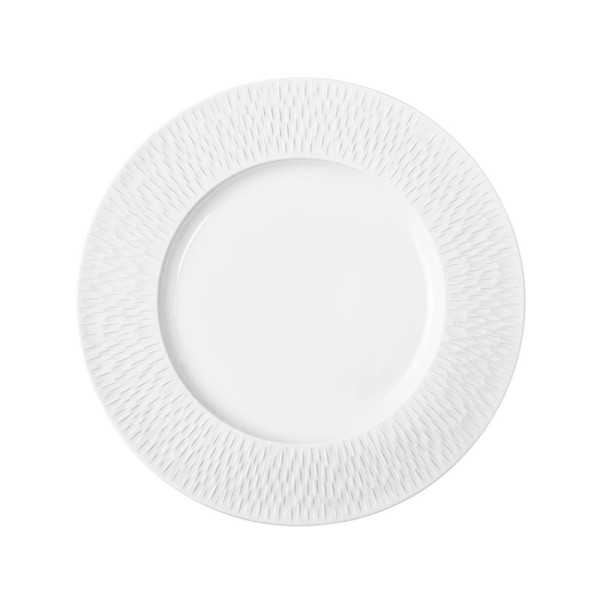 DEGRENNE 6 Boréale Satin Blanc plates - 6 sizes