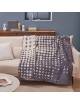 GARNIER THIEBAUT Plaid Sofa throw Punto gray