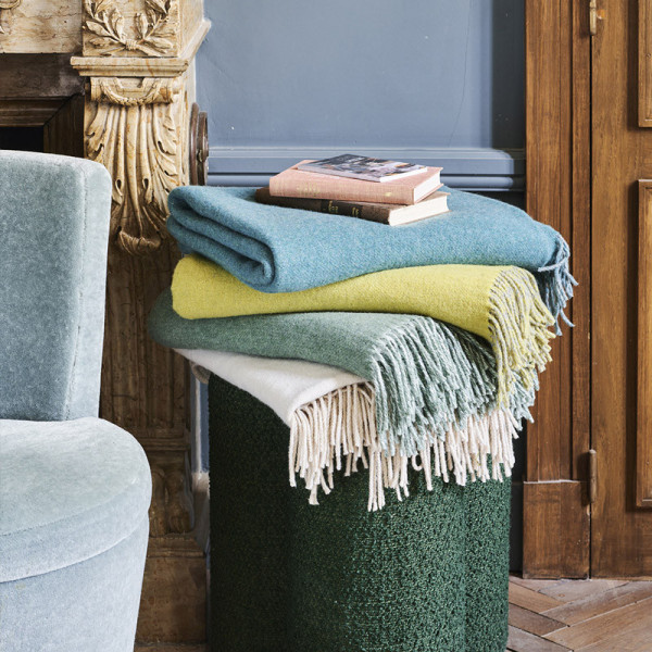 GARNIER THIEBAUT Duetto wool sofa throw blanket - 5 colors