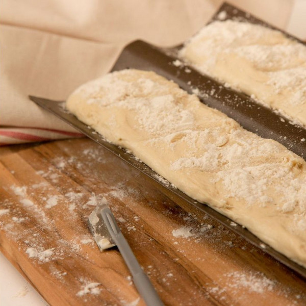 Perforated baking tray for 2 baguettes - non-stick - 380 x 160mm Gobel