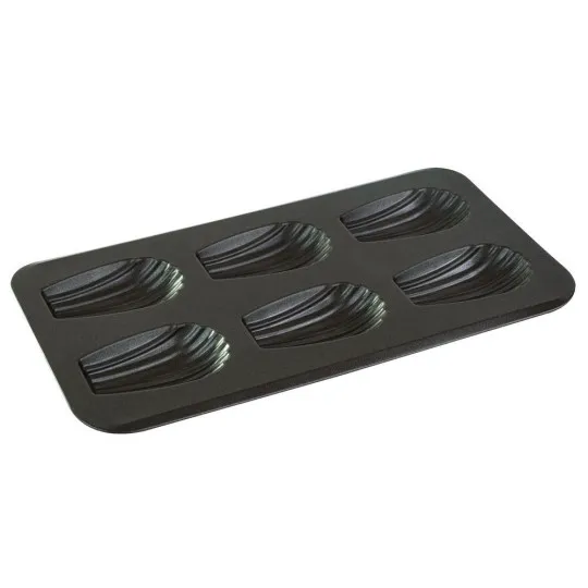 Plate 6 gourmet madeleines - non-stick - 39.5x20cm Gobel