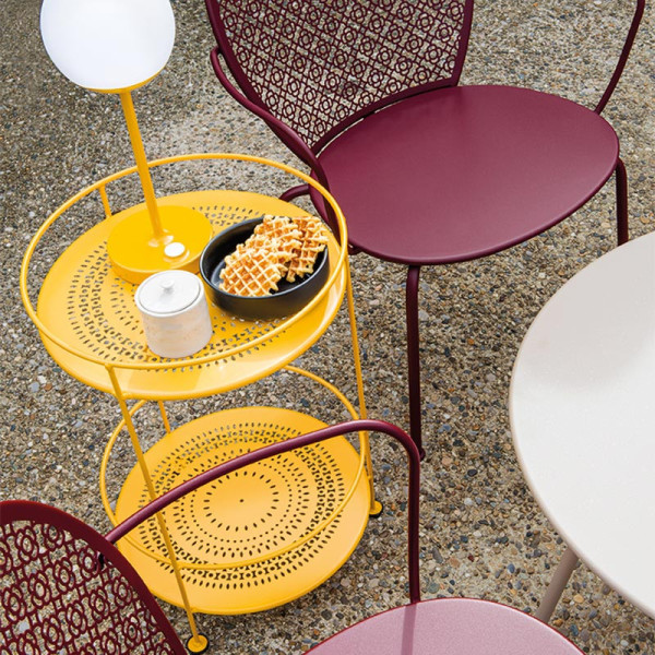 FERMOB Guinguette Perforated pedestal table - 20 colors