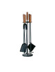 REIGNOUX Black wood fireplace set h.65cm
