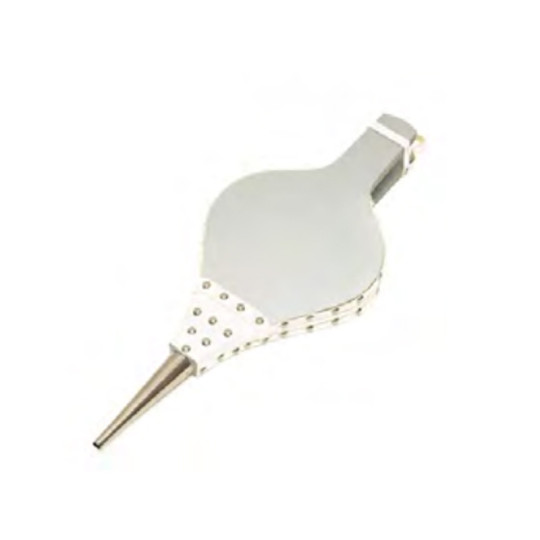 REIGNOUX fireplace bellows L.46cm aluminum stainless steel and white