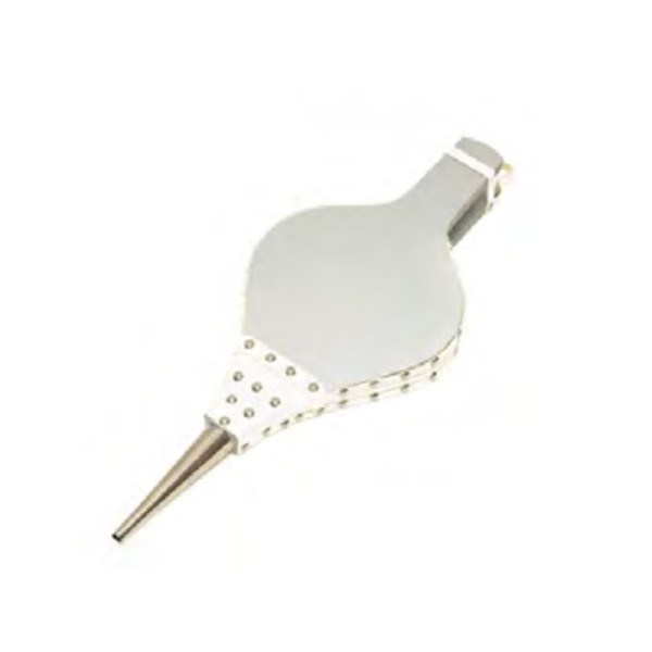 REIGNOUX fireplace bellows L.46cm aluminum stainless steel and white