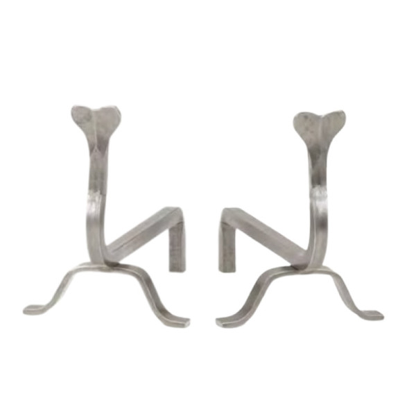 REIGNOUX Pair of andirons h.27cm