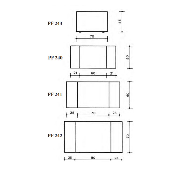 REIGNOUX Contemporary collection steel fire screen - 4 sizes