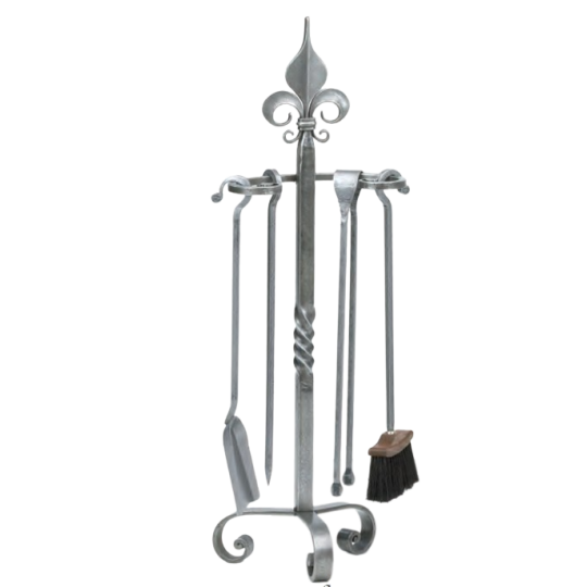 REIGNOUX fireplace set h.80cm fleur de lys