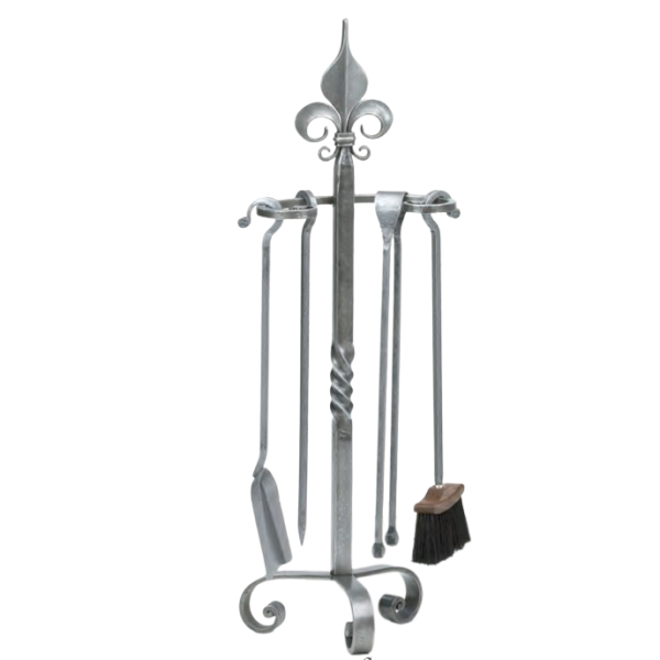 REIGNOUX fireplace set h.80cm fleur de lys