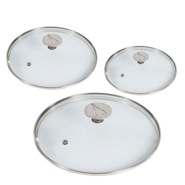 De Buyer Set of 3 Milady glass lids