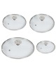 De Buyer Set of 4 Milady glass lids