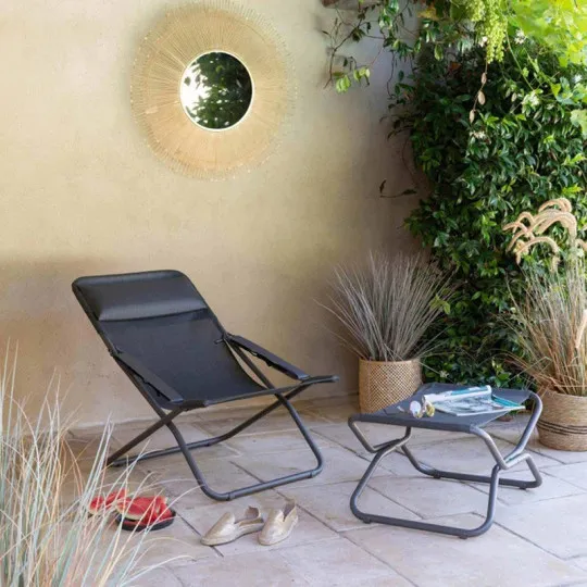 LAFUMA MOBILIER Next Rives Batyline leg rest Obsidian