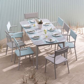 LAFUMA MOBILIER ORON HPL extendable dining table - 2 sizes 2 colours