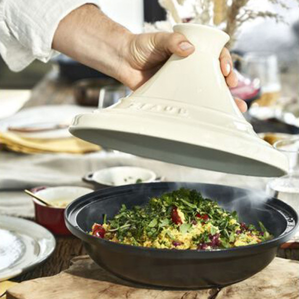 Staub cast iron tagine 20cm cream