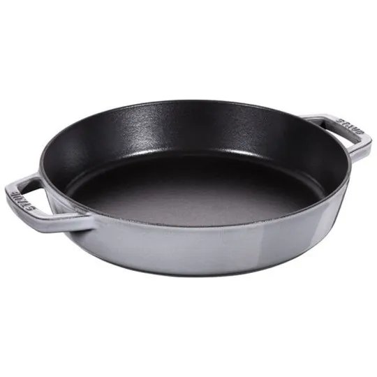 Staub cast iron frying pan with 2 handles - 2 colors 3 sizes