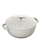 Staub cast iron cocotte 24cm white truffle snowflake