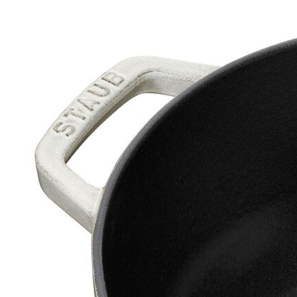 Staub cast iron cocotte 24cm white truffle snowflake