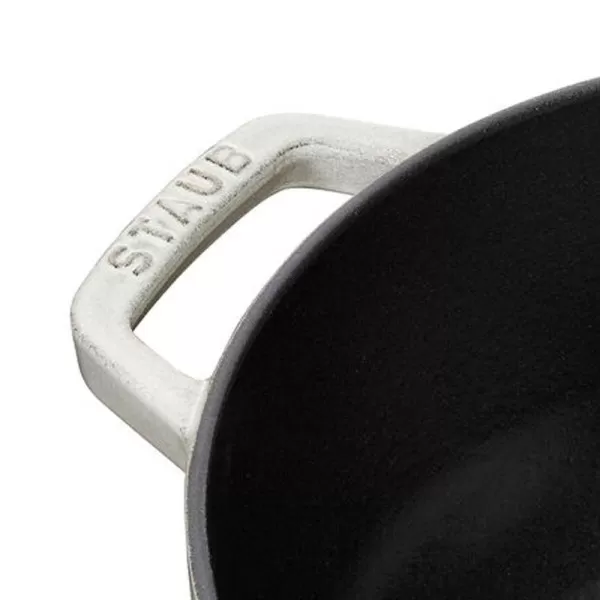 Staub cast iron cocotte 24cm white truffle snowflake