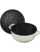 Staub cast iron cocotte 24cm white truffle snowflake