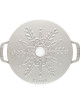 Staub cast iron cocotte 24cm white truffle snowflake