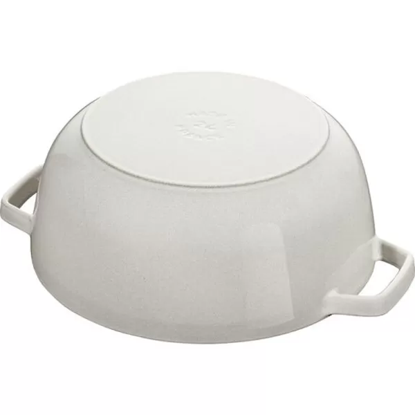 Staub cast iron cocotte 24cm white truffle snowflake