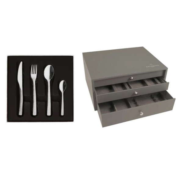 DEGRENNE Box of 124 cutlery Astrée Ciselé Mirror