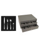 DEGRENNE Case of 124 cutlery Aquatic Mirror