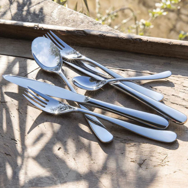 DEGRENNE Case of 124 cutlery Aquatic Mirror