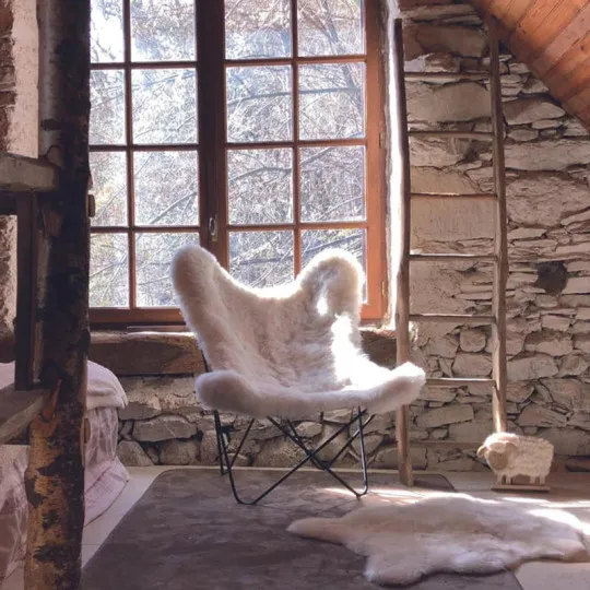 Airborne AA armchair cover in ICELAND sheepskin - 2 colors