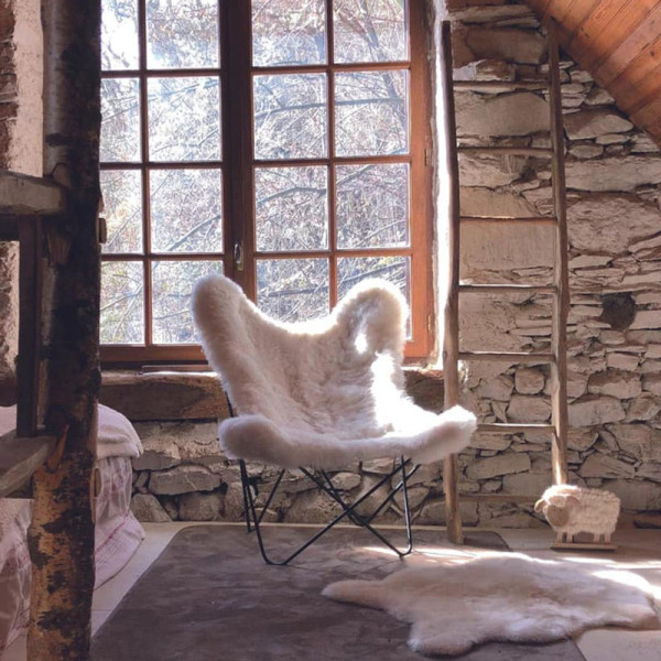 Airborne AA armchair cover in ICELAND sheepskin - 2 colors