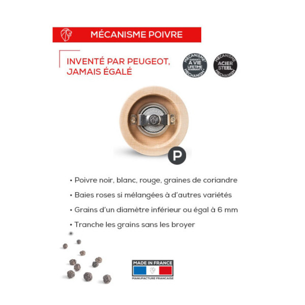 Peugeot BOREAL pepper mill 21cm - 4 colors