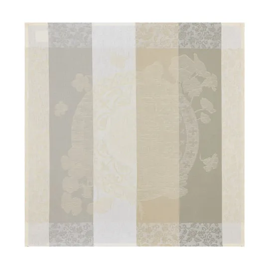 Le Jacquard Français 4 napkins Fleurs Gourmandes - chalk