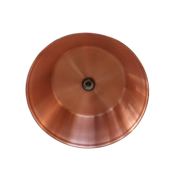 Baumalu smooth copper round pendant light 38cm jam basin