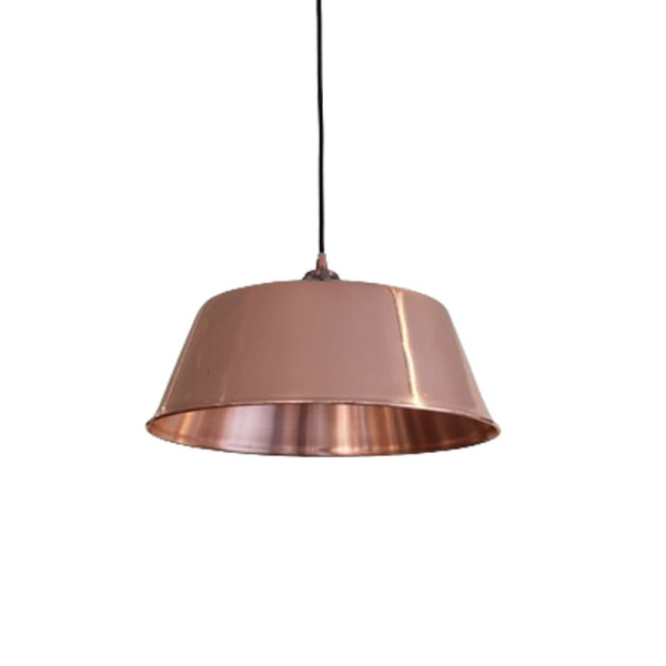 Baumalu smooth copper round pendant light 38cm jam basin