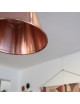 Baumalu smooth copper round pendant light 26cm jelly jam basin