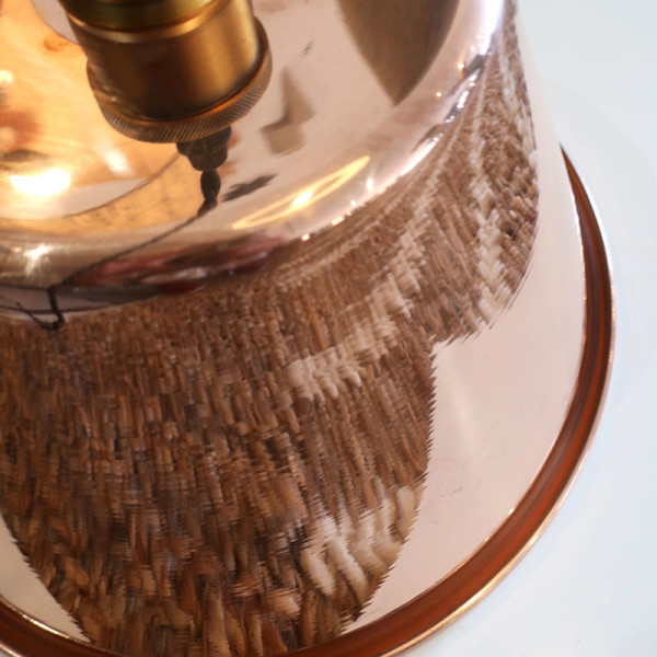 Baumalu smooth copper round pendant light 26cm jelly jam basin