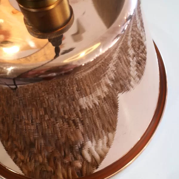 Baumalu smooth copper round pendant light 26cm jelly jam basin