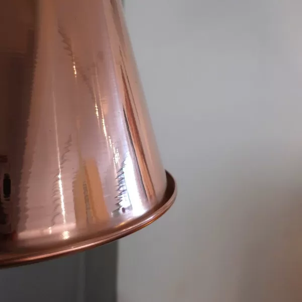 Baumalu smooth copper round pendant light 26cm jelly jam basin
