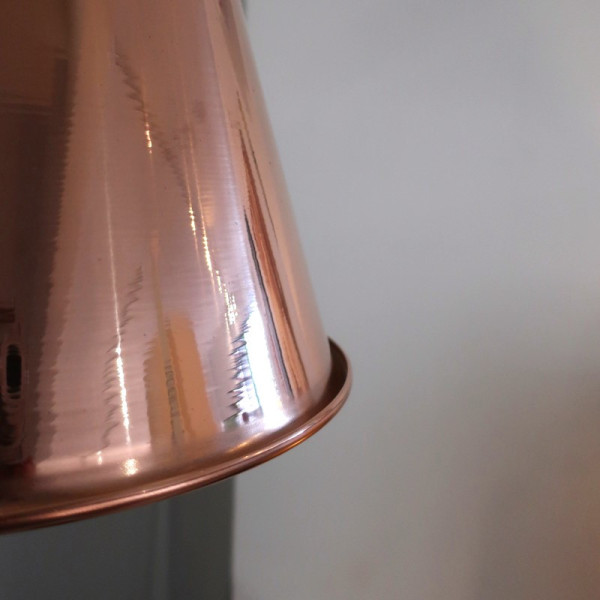 Baumalu smooth copper round pendant light 26cm jelly jam basin