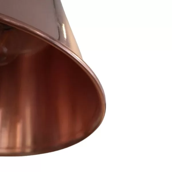 Baumalu smooth copper round pendant light 26cm jelly jam basin