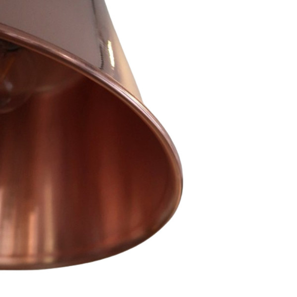 Baumalu smooth copper round pendant light 26cm jelly jam basin