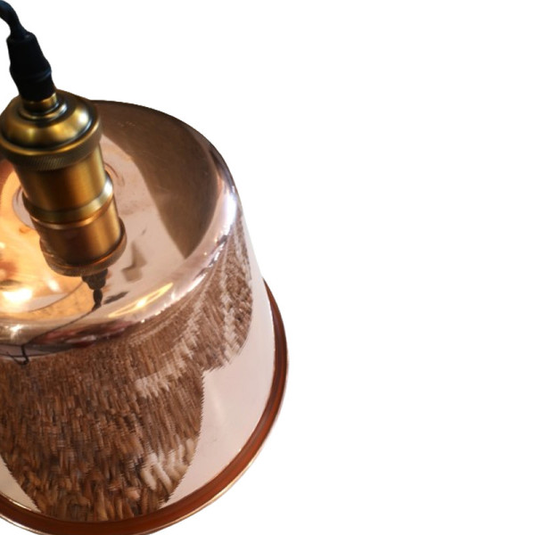 Baumalu smooth copper round pendant light 26cm jelly jam basin